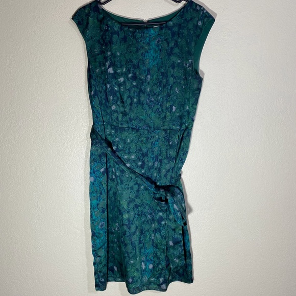 LOFT Dresses & Skirts - Loft Dress Watercolor Wrap Dress Front Tie Dress